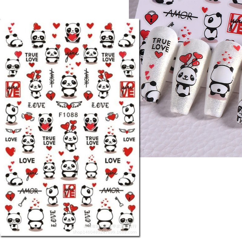ثلاثية الأبعاد مسمار ملصقات فن - مراجعة Nail Art Valentines Day وسعره