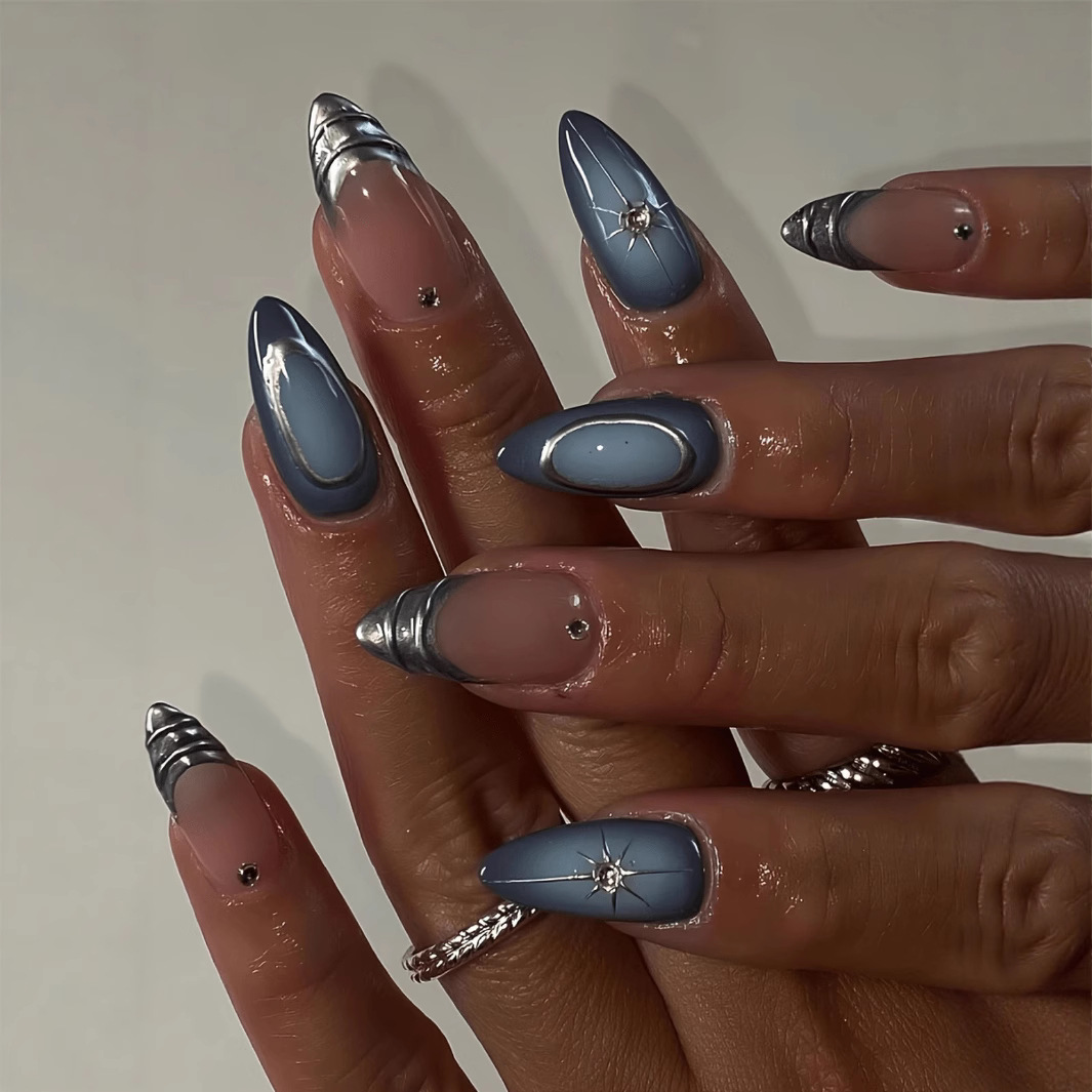 24 قطعة مجموعة أظافر اللوز الق - مراجعة Nail Art Maroon وسعره
