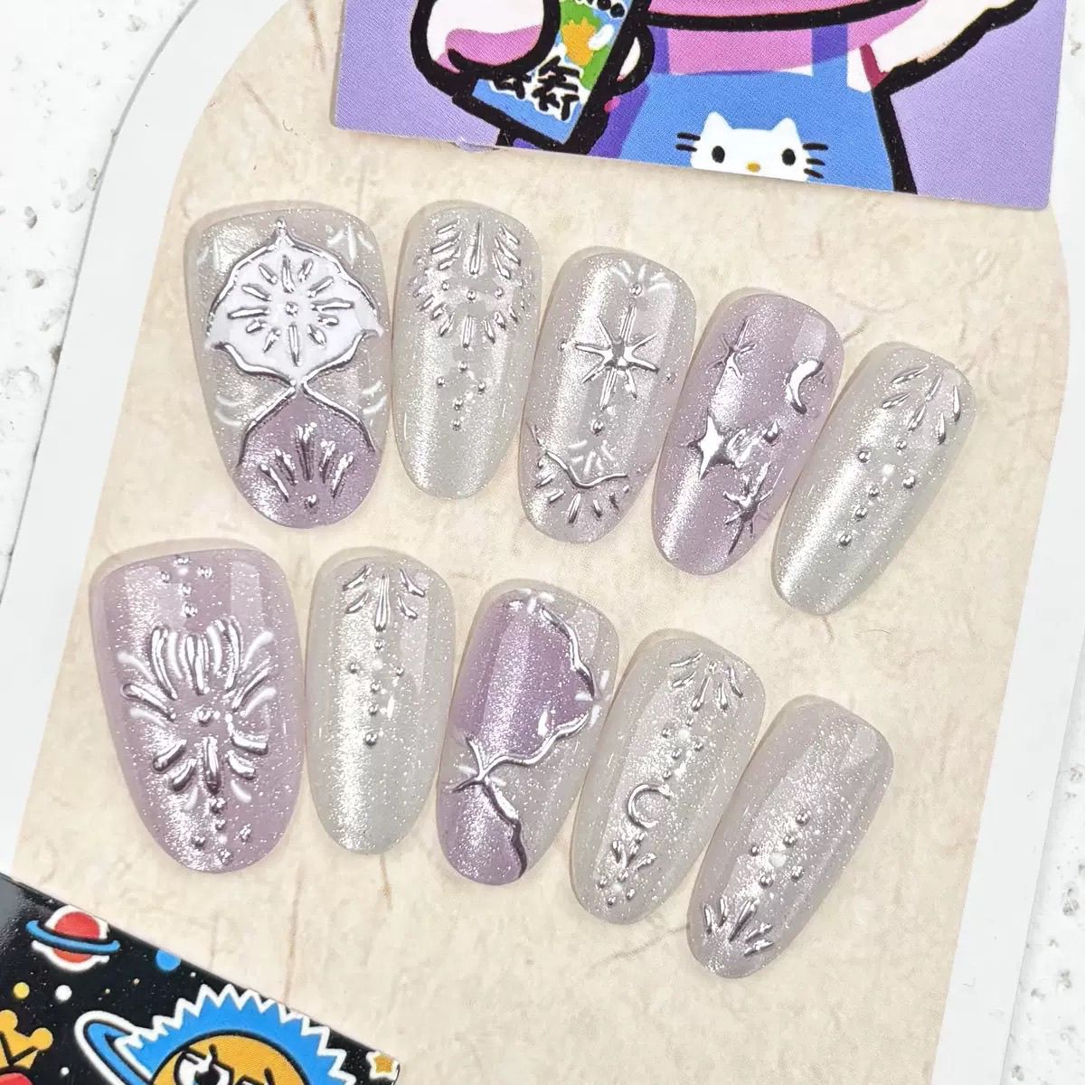 10 قطع أظافر صناعية باروكية لا - مراجعة Nail Art Maroon وسعره
