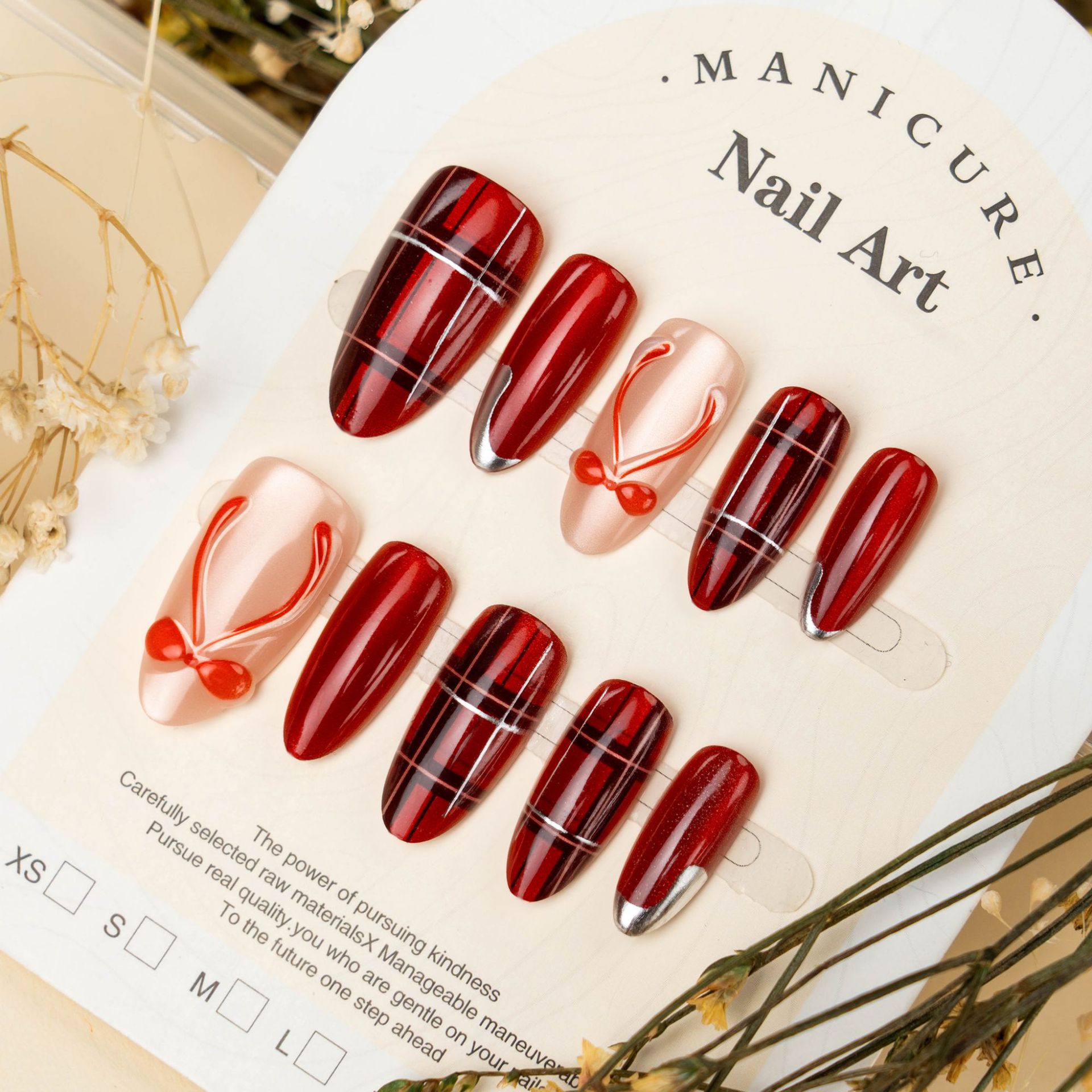 24 قطعة من الأظافر الصناعية ال - مراجعة Nail Art Valentines Day وسعره
