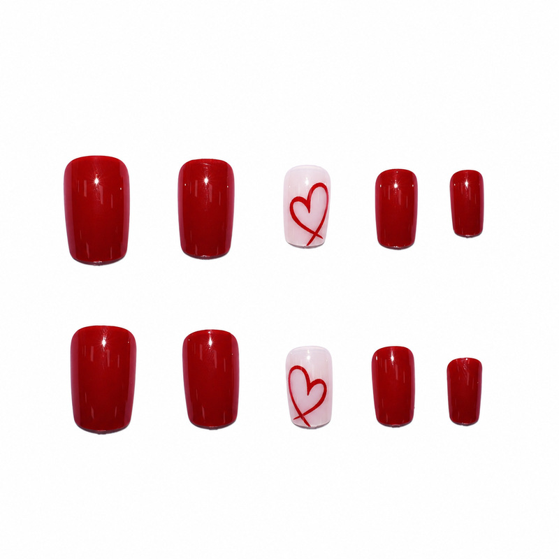24 قطعة من الأظافر الاصطناعية  - مراجعة Nail Art Valentines Day وسعره