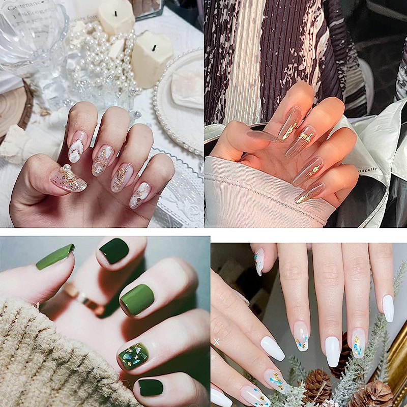 200 قطعة من أوراق الذهب المقلد - مراجعة Nail Art Painting وسعره