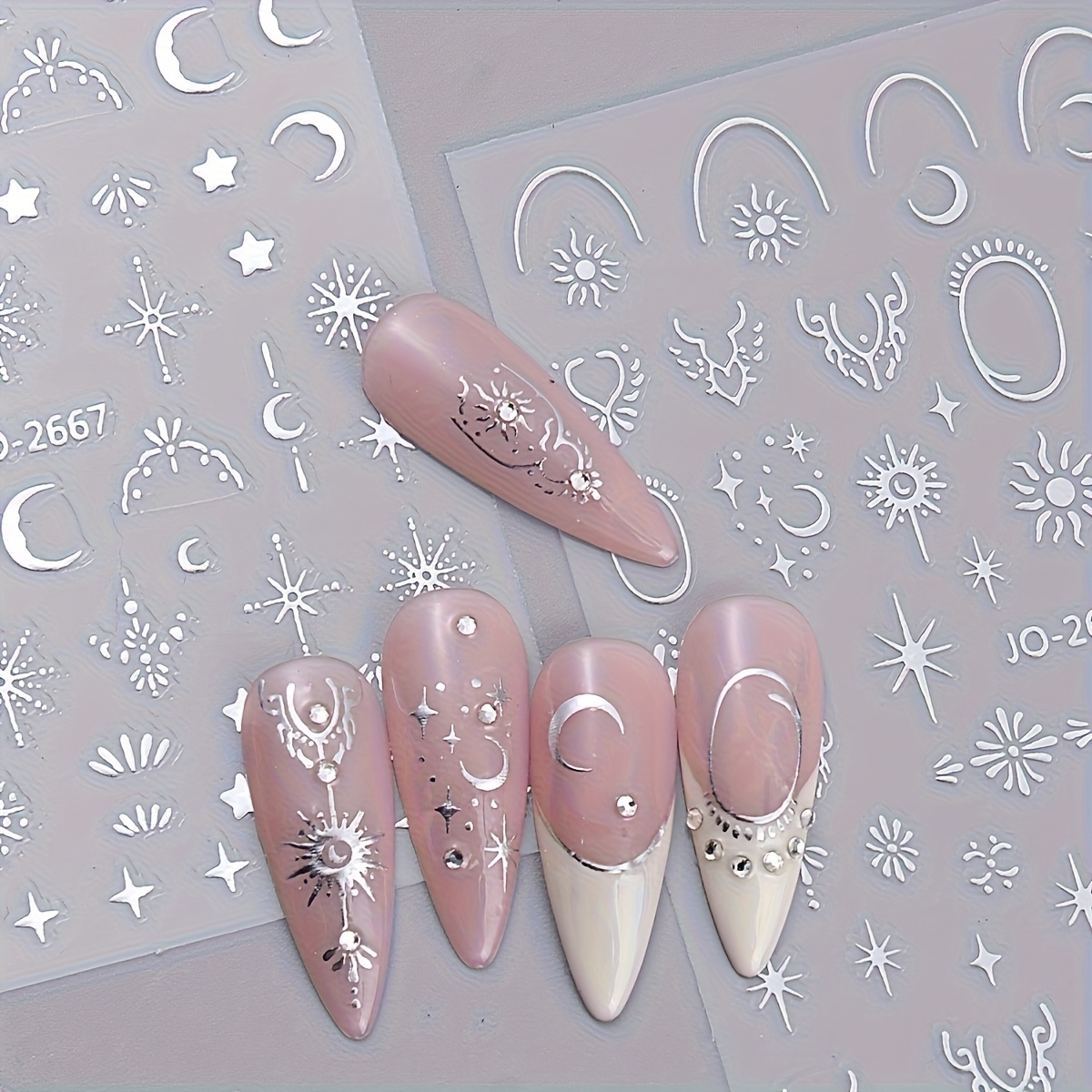 مجموعة من 4 ملصقات بوهيمية على - مراجعة Nail Art Maroon وسعره