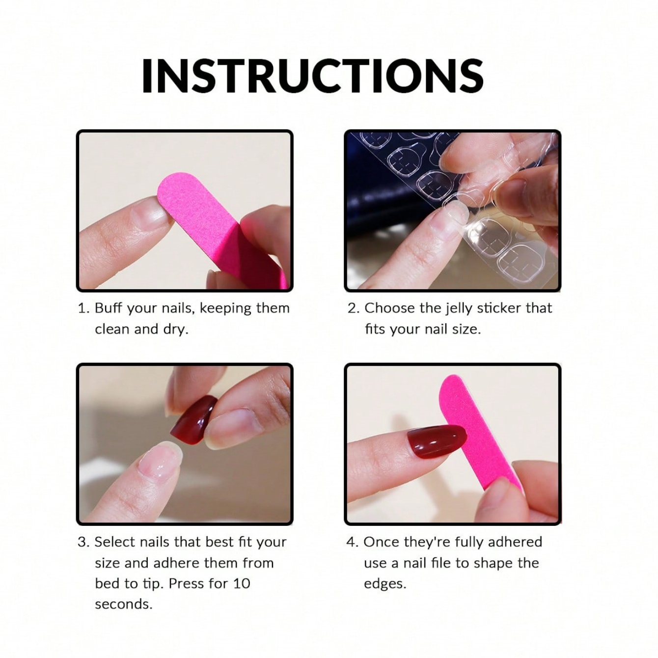 أظافر صناعية متوسطة الحجم بتصم - مراجعة Nail Art Maroon وسعره